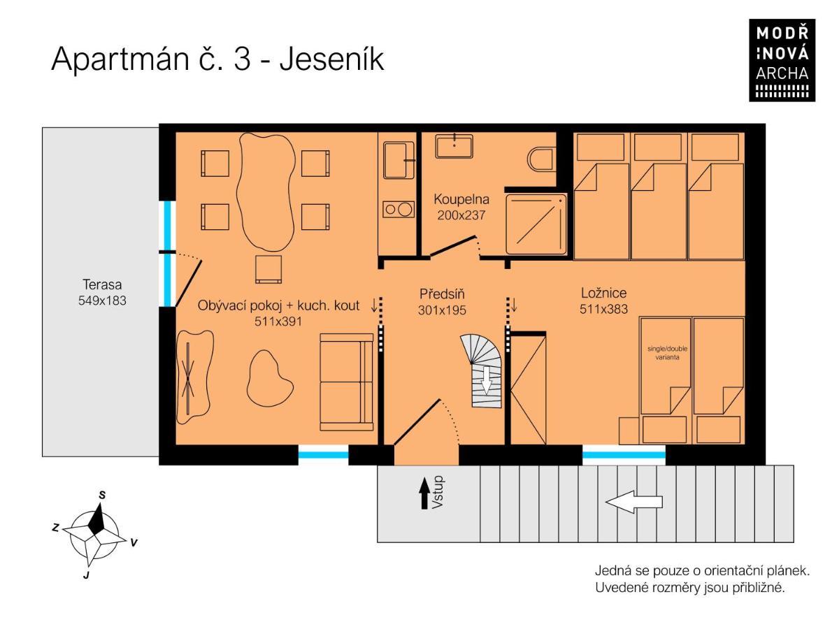 Apartmany Modrinova Archa S Privatni Saunou Vaclavov u Bruntalu Eksteriør bilde